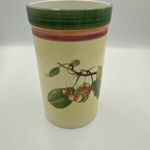 Villeroy & Boch 1748 Utensil Holder Wine Cooler French Country Fruit Vine Yellow